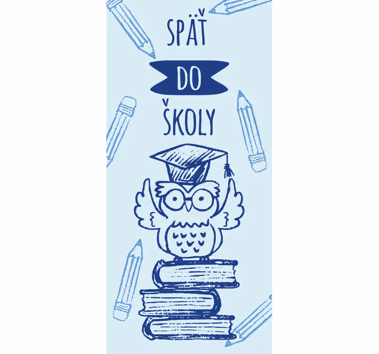 Roleta do detskej izby späť do školy s sovičkou - Tenstickers