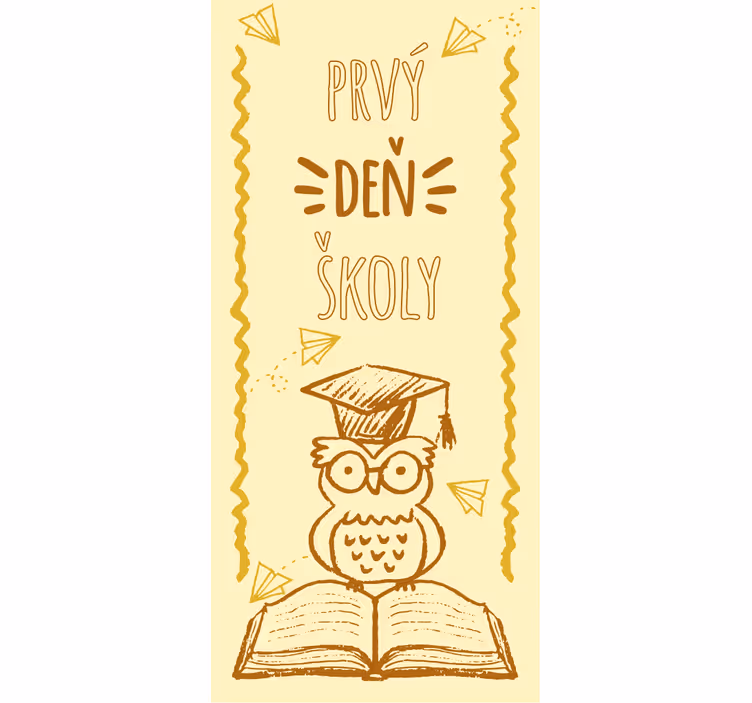 Roleta do detskej izby dizajn prvého školského dňa - Tenstickers