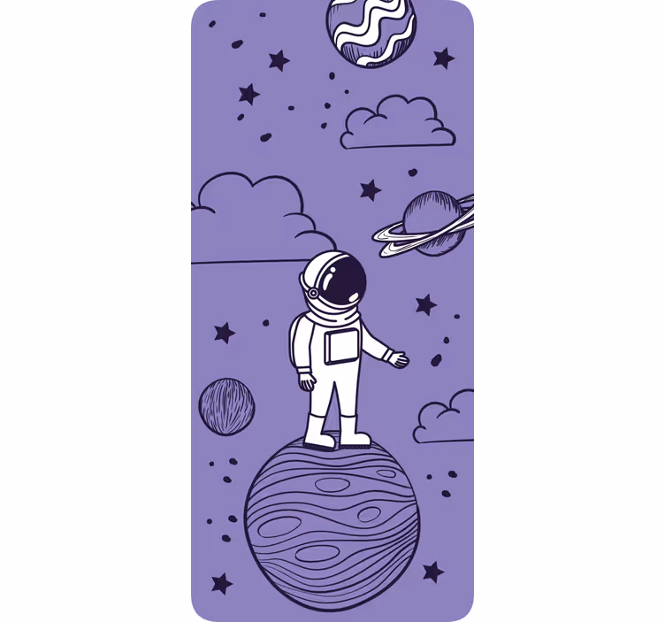 Roleta do detskej izby s astronautom a planétami - Tenstickers