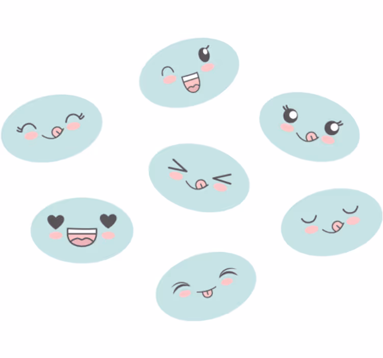 Roleta do detskej izby s roztomilými anime tvárami - Tenstickers
