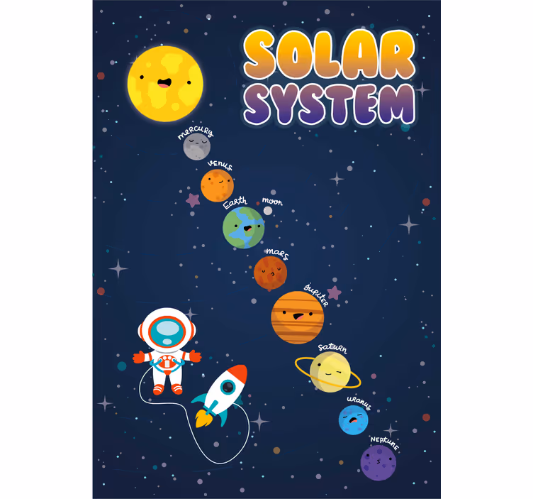 Roleta do detskej izby slnečná sústava - Tenstickers