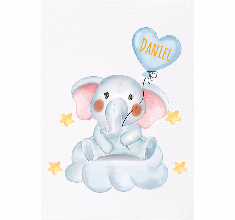 Roleta do detskej izby s roztomilým slonom a balónom - Tenstickers