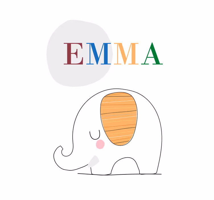 Roleta do detskej izby s vlastným sloníkom - Tenstickers