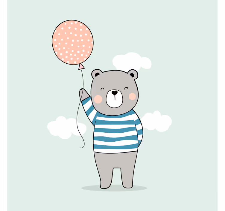 Roleta do detskej izby medvedík s balónom - Tenstickers