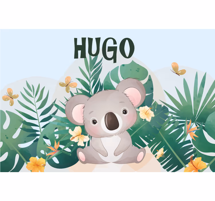 Roleta do detskej izby roztomilý koala pre chlapca s menom - Tenstickers