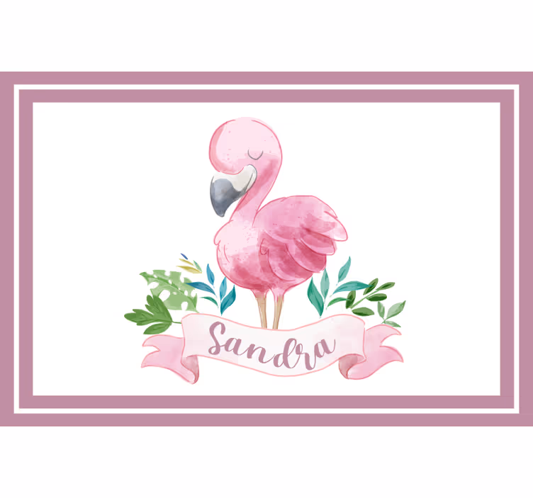 Roleta do detskej izby s personalizovaným plameniakom - Tenstickers