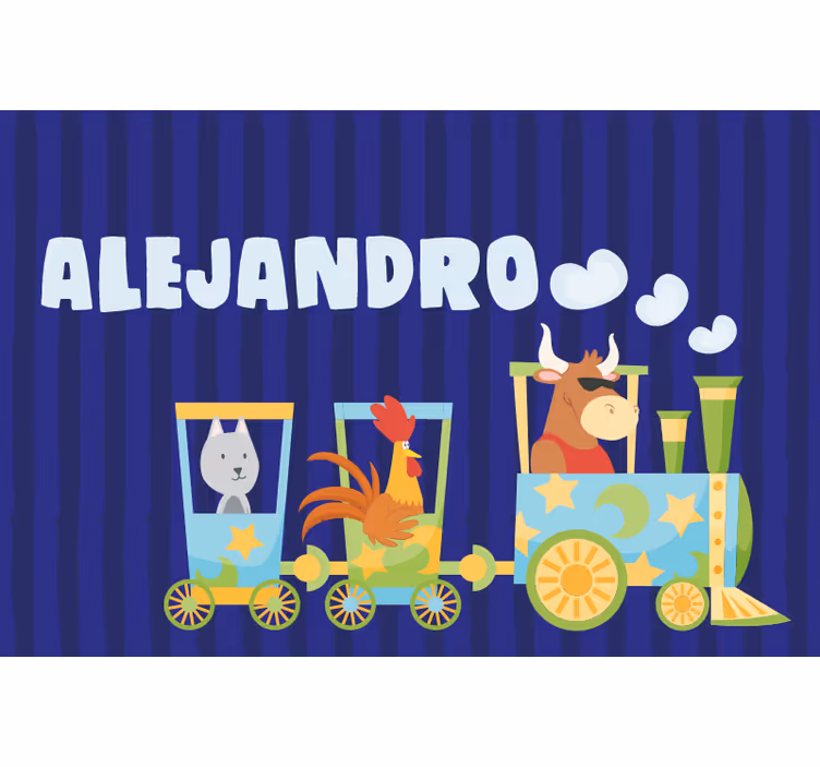 Roleta do detskej izby s personalizovaným vlakom - Tenstickers