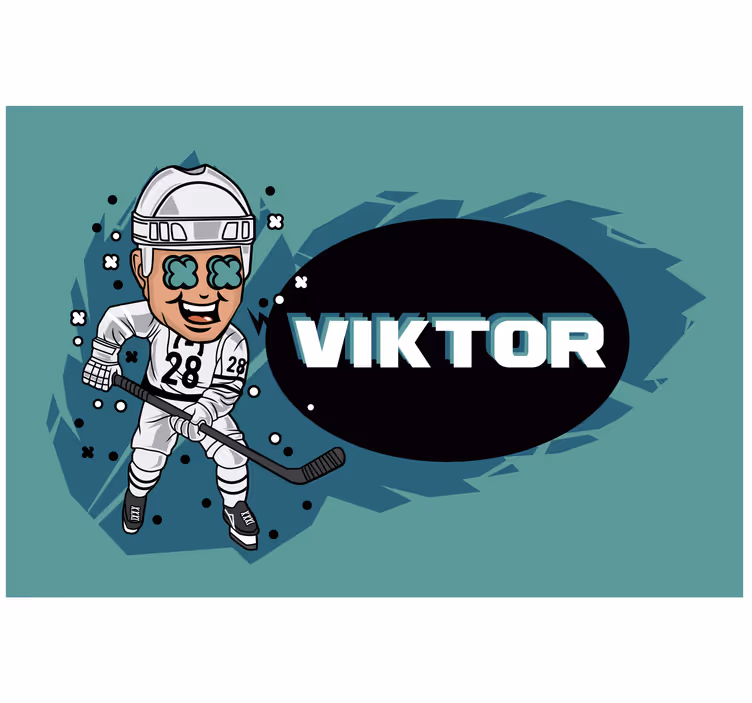 Roleta do detskej izby s vtipným hokejistom menom - Tenstickers