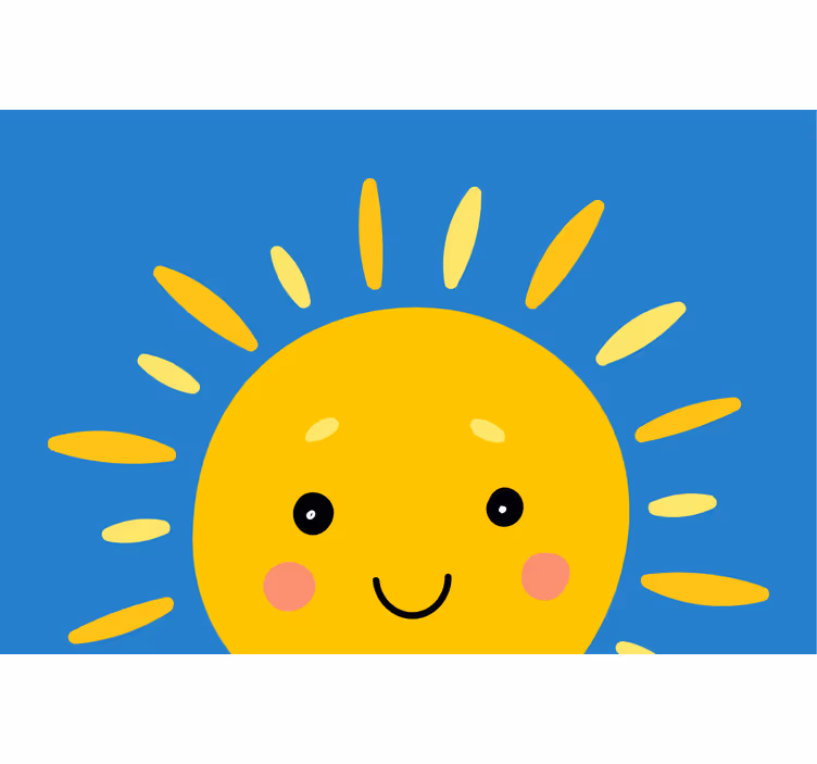 Roleta do detskej izby slnko s tvárou - Tenstickers