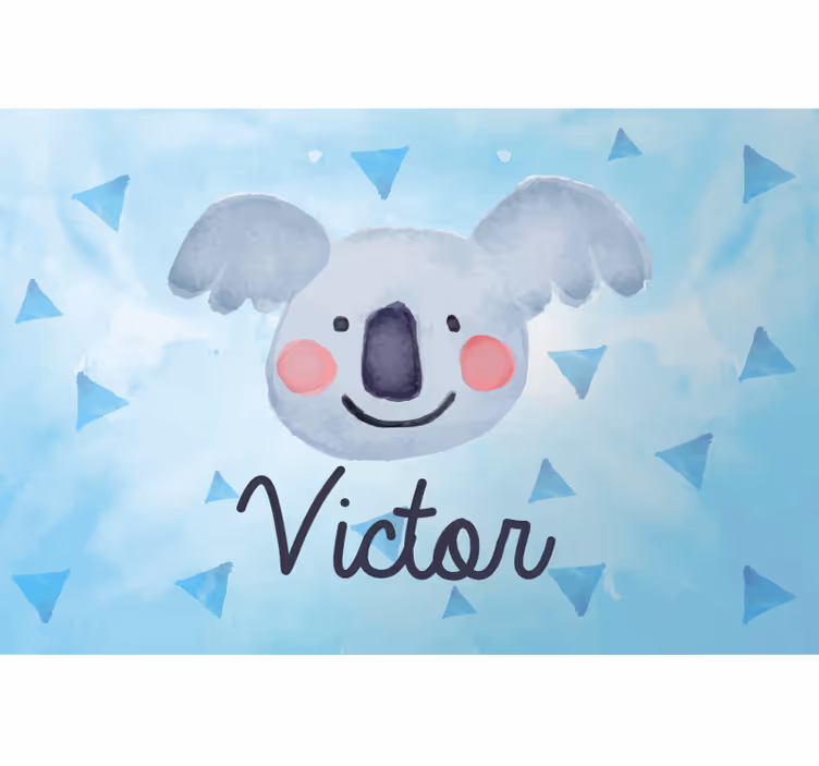 Roleta do detskej izby pre deti s menom koala - Tenstickers