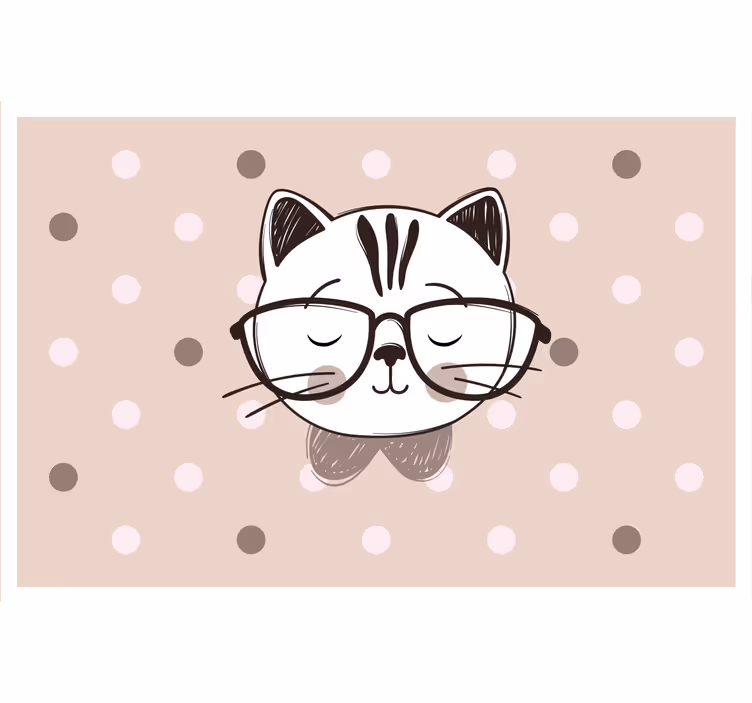 Roleta do detskej izby múdry mačací okuliare - Tenstickers