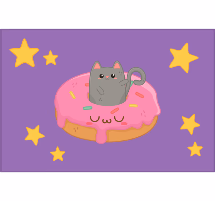 Roleta do detskej izby mačka a donut - Tenstickers