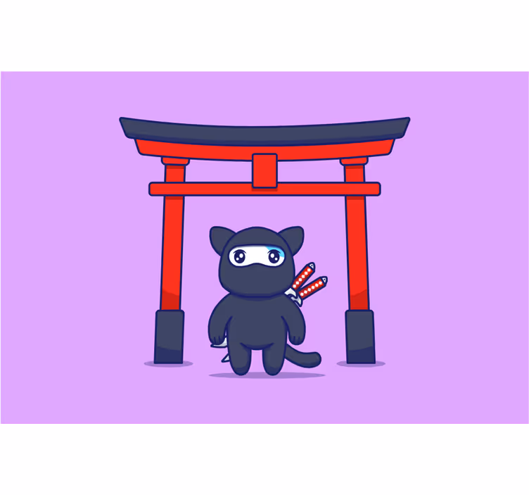 Roleta do detskej izby mačací ninja - Tenstickers