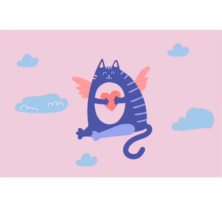 Roleta do detskej izby s krásnou lietajúcou mačkou - Tenstickers