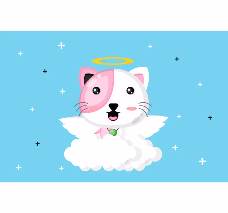 Roleta do detskej izby anjelská mačka - Tenstickers
