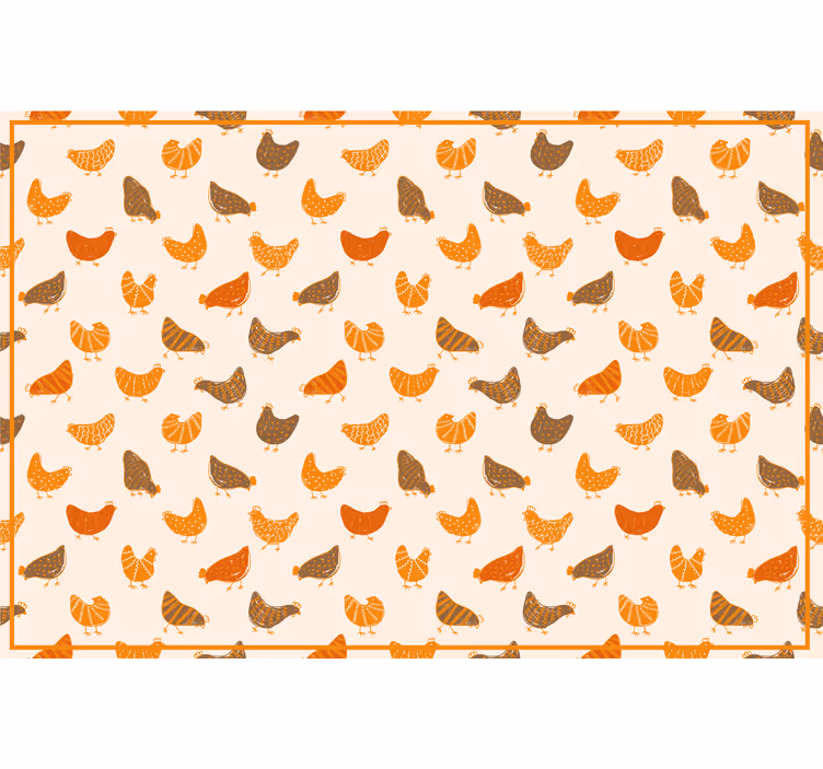 Roleta do detskej izby s oranžovým vzorom kuriatok - Tenstickers