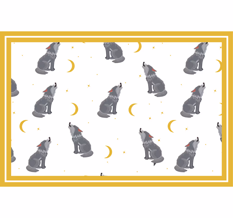 Roleta do detskej izby vlci vyjúci na mesiac - Tenstickers