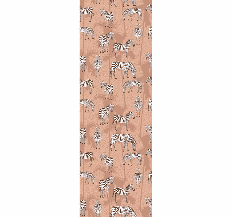 Roleta do kuchyne zebra a hnedé palmy - Tenstickers