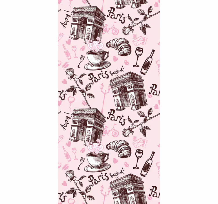 Roleta do kuchyne romantický paríž - Tenstickers