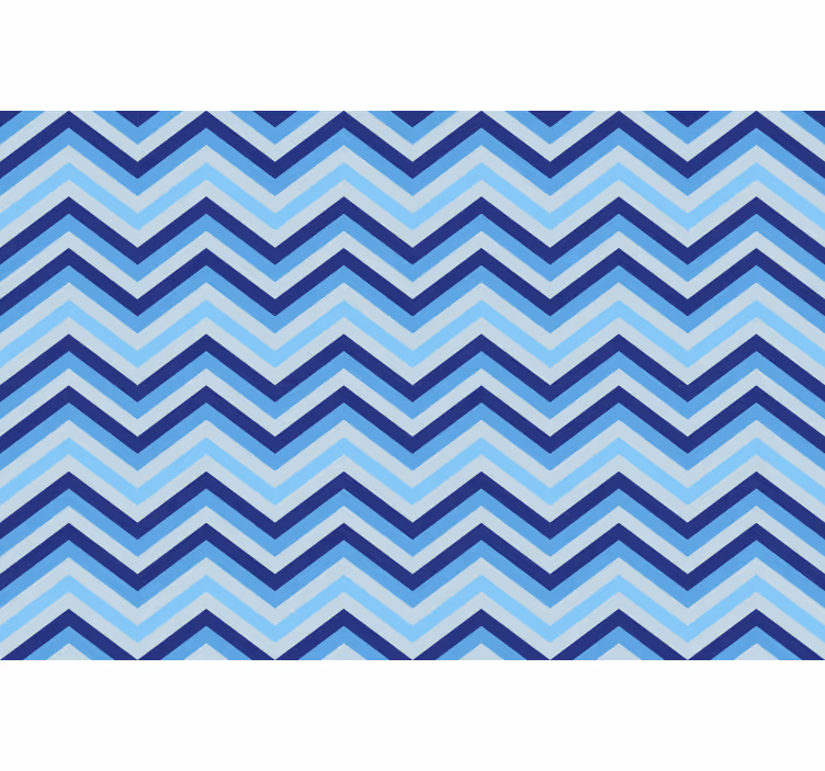 Modrá roleta s rôznymi modrými chevron vzormi - Tenstickers