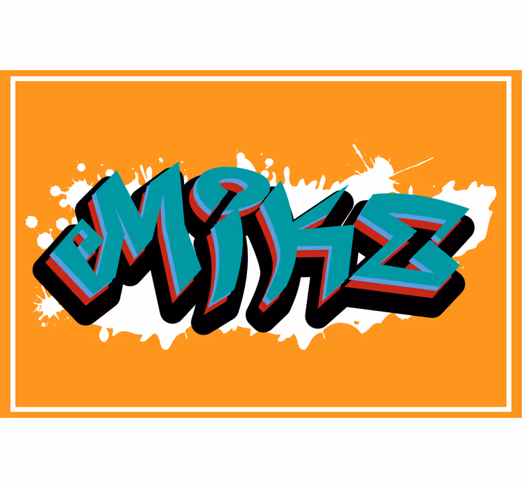 Oranžová roleta kráľa graffiti v divokom štýle - Tenstickers