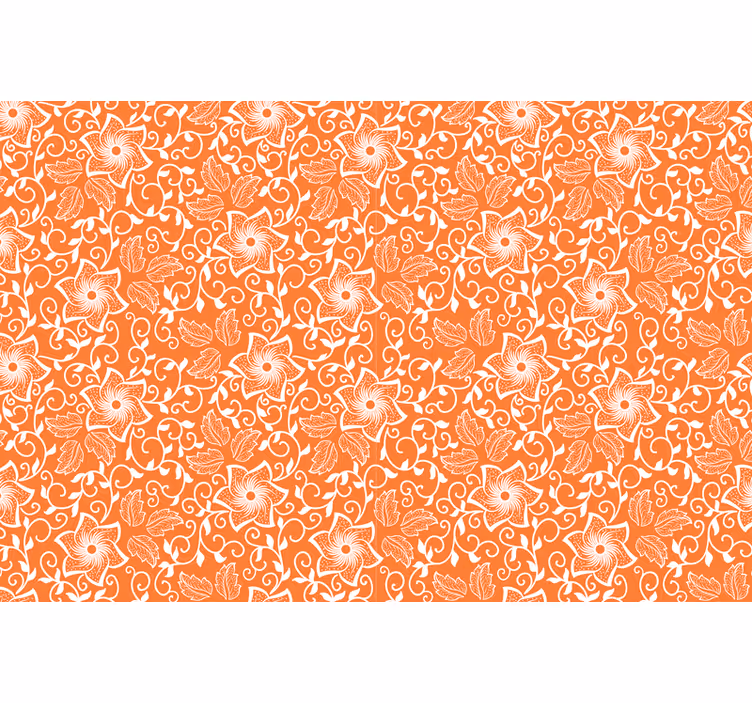 Oranžová roleta s kvetmi paisley - Tenstickers
