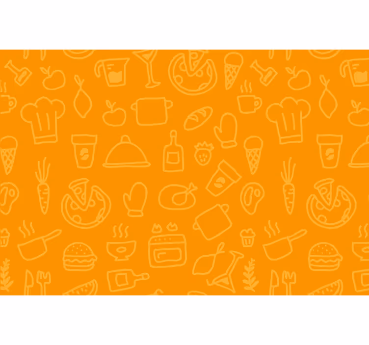 Oranžová roleta s príborovým motívom - Tenstickers