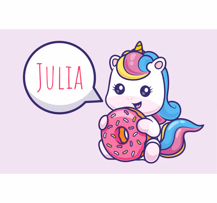 Fialová roleta s jednorožcom a donutom - Tenstickers
