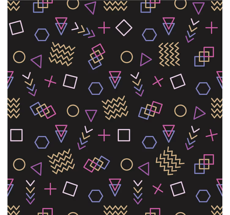 Roleta do obývačky farebné 80s doodle vzory - Tenstickers