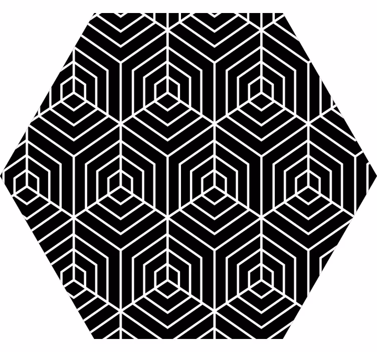 Roleta do izby s abstraktnými hexagónovými líniami - Tenstickers