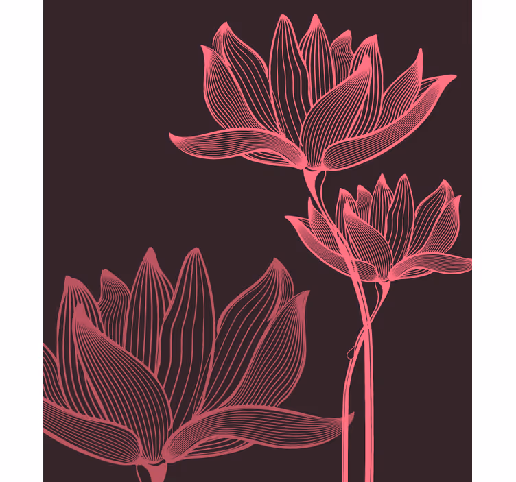 Roleta do izby lotus dve kvety - Tenstickers
