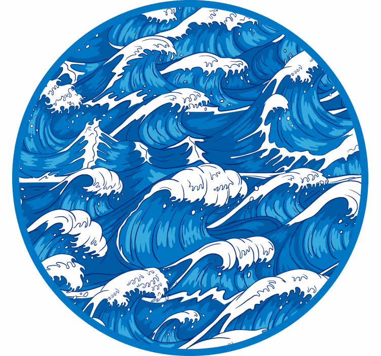 Roleta do izby japonské vlny - Tenstickers