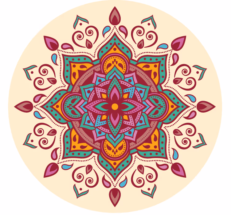 Roleta do izby ružová mandala - Tenstickers