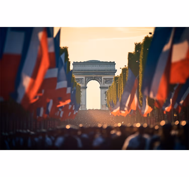 Roleta do obývačky národný deň v paríži - Tenstickers