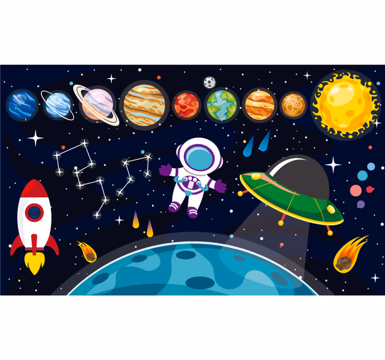 Roleta do detskej izby farebný rozprávkový vesmír - Tenstickers