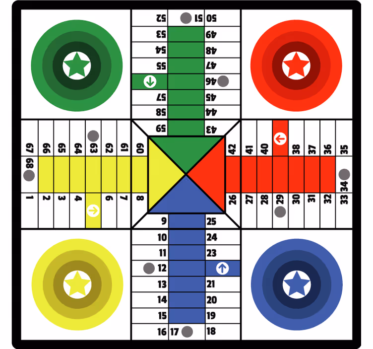Roleta do detskej izby parchis pre zábavu a hru - Tenstickers
