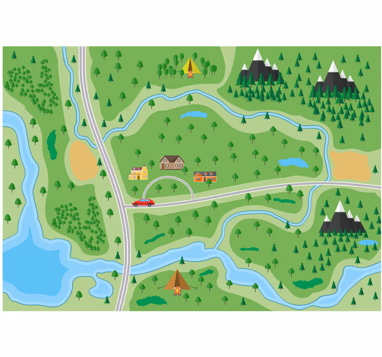 Roleta do detskej izby horská mapa cesty - Tenstickers