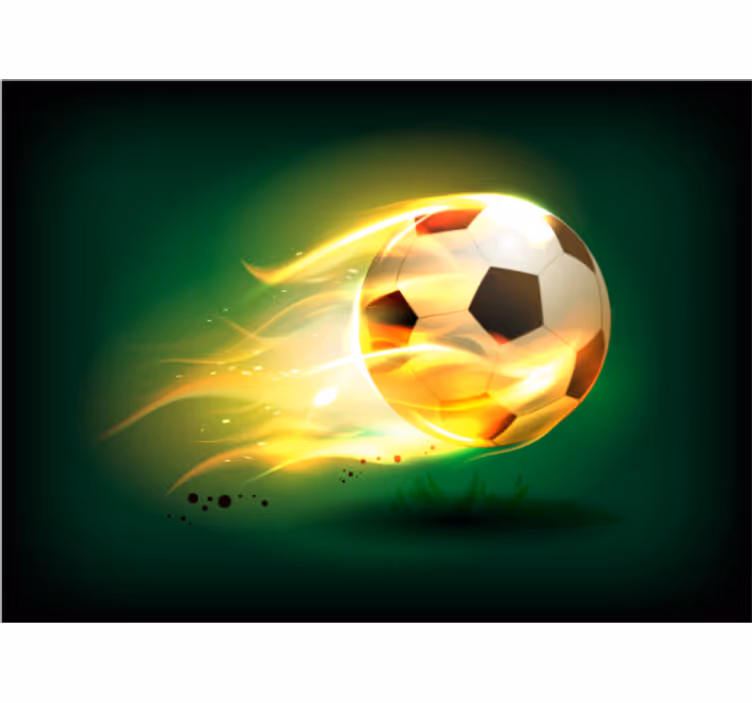Roleta do detskej izby cool futbal v plameňoch - Tenstickers