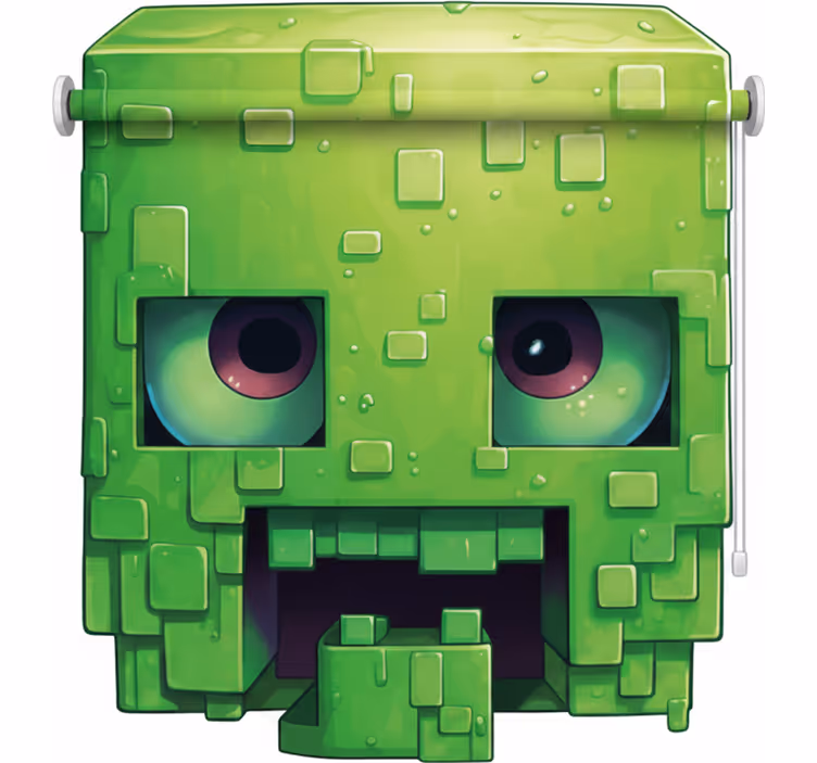 Roleta do detskej izby s strašidelnou pixelovou postavou - Tenstickers