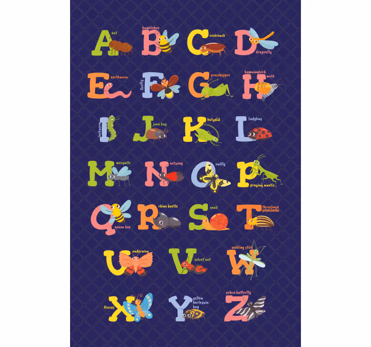 Roleta do detskej izby s anglickou abecedou - Tenstickers