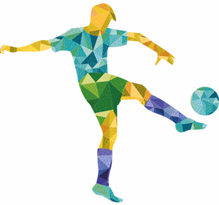 Roleta pre teenagera geometrický futbalový dizajn - Tenstickers