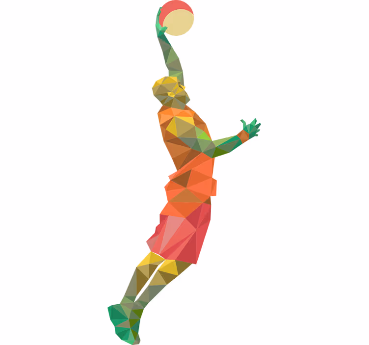 Roleta pre teenagera geometrický basketbalista dekor - Tenstickers