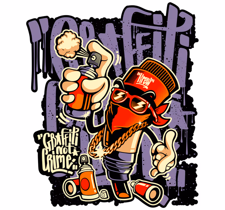 Roleta pre teenagera s graffiti mestským umením - Tenstickers