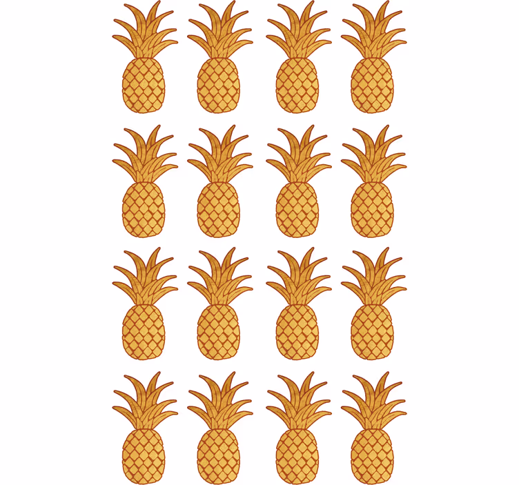 Roleta pre teenagera s motívom zlatého ananásu - Tenstickers