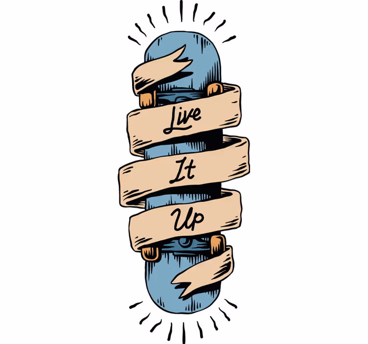 Roleta pre teenagera s textom skateboard - Tenstickers