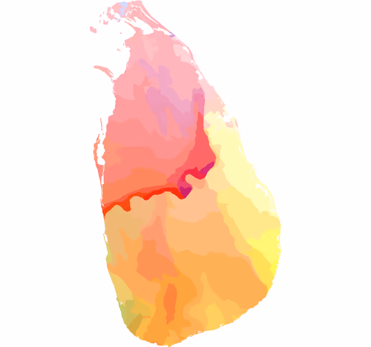 Roleta pre teenagera mapa srí lanky akvarel - Tenstickers