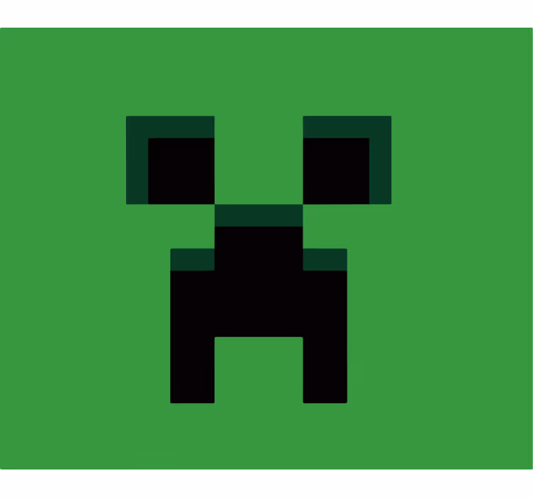 Bláznivá roleta minecraft zelená - Tenstickers