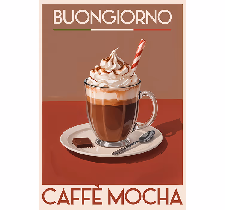 Roleta vintage káva mocha - Tenstickers