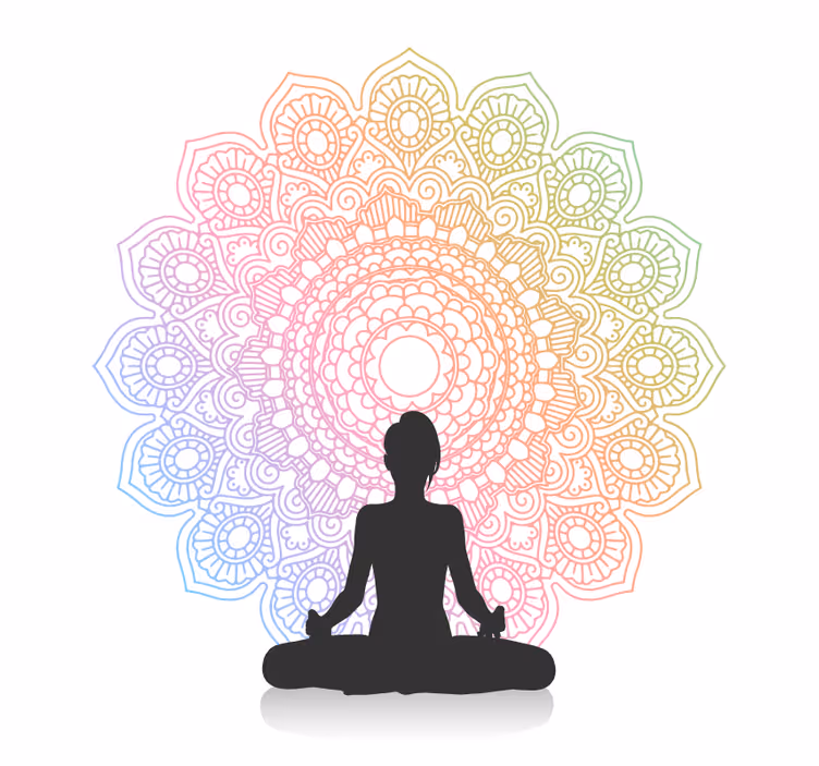 Roleta do kúpeľne dúhová jogová mandala - Tenstickers