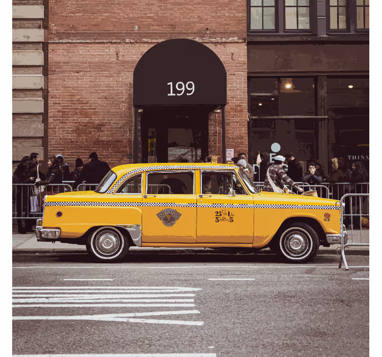 Roleta do kancelárie s ilustráciou žltých taxíkov new yorku - Tenstickers